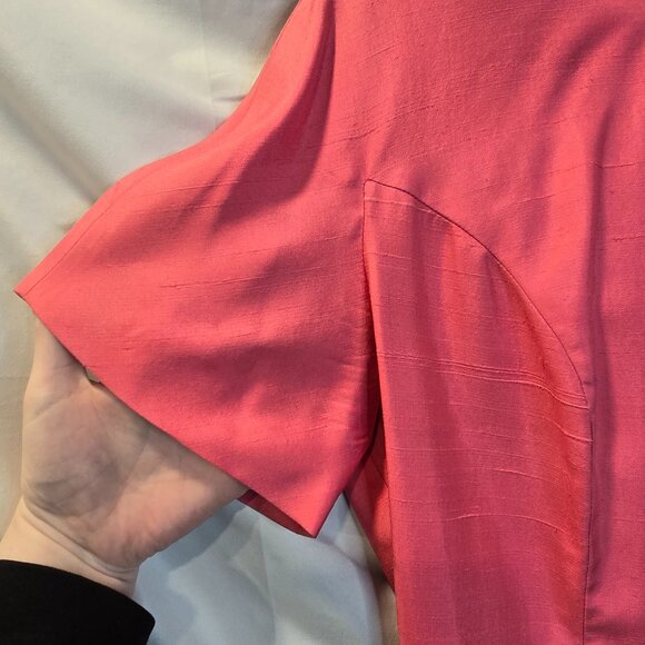 Vintage 40's-50's Paul Sachs Original Dress Pink Size 18 Matching Belt - Picture 14 of 16